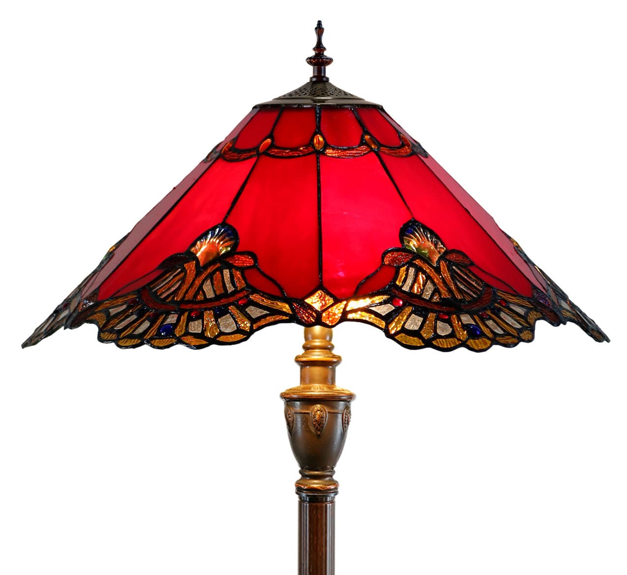 Benita Floor Lamp (Red) - Annerley Glassworx - Image 1