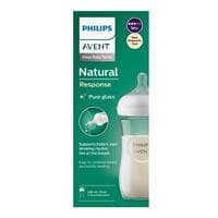 Avent Natural Response Glass Feeding Bottle 240ml 1 Pack - Image 1