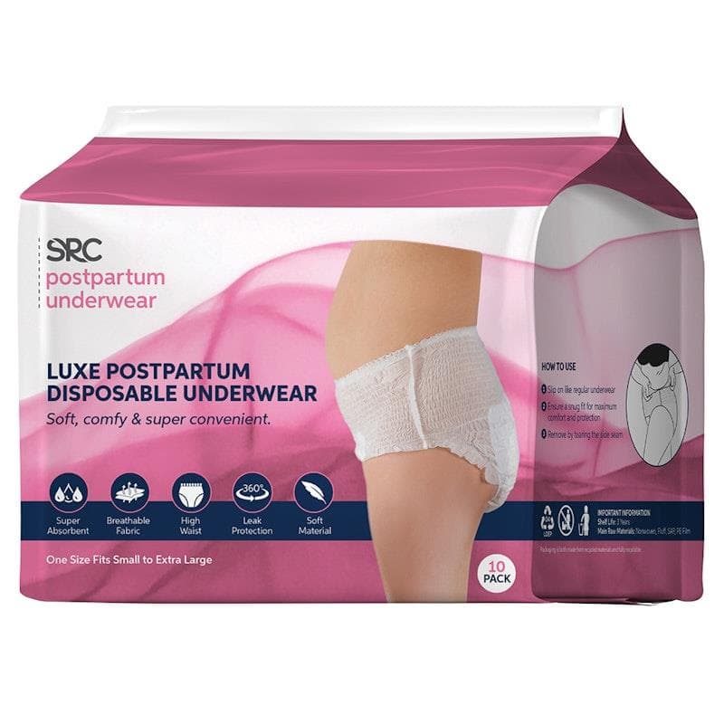 SRC Postpartum Disposable Underwear-10 Pack One Size thumbnail 3