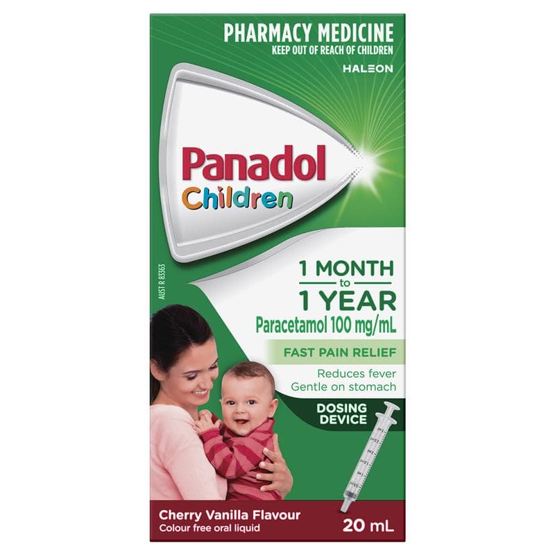 Panadol Children 1 Month – 1 Year Baby Drops with Dosing Device Fever and Pain Relief 20ml thumbnail 2