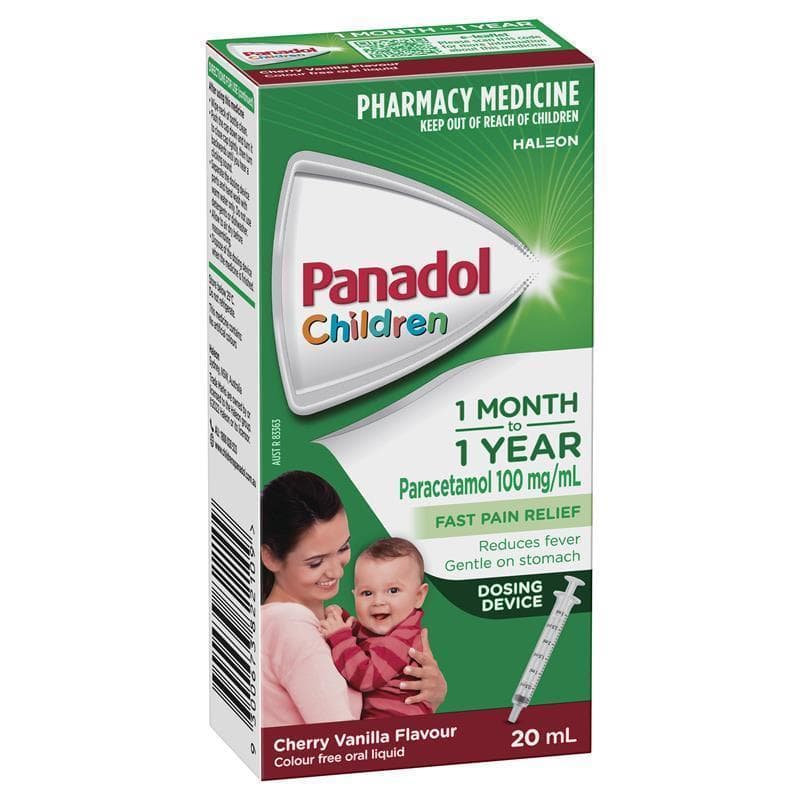 Panadol Children 1 Month – 1 Year Baby Drops with Dosing Device Fever and Pain Relief 20ml - Image 1