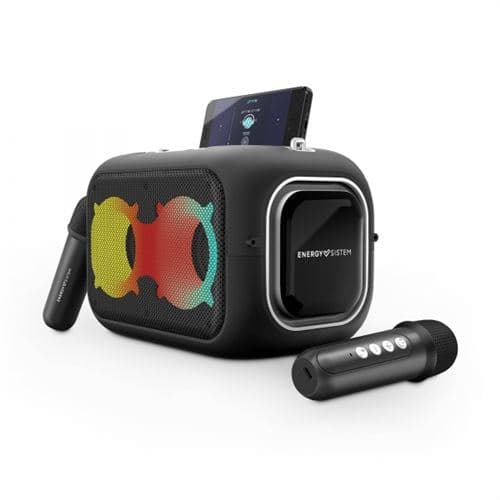 Enceinte Karaoké Energy Sistem - Bluetooth 5.4 - True Wireless - 60W - IPX4 - Autonomie 8h - Lumières LED - 2 Microphones sans fil - Lecteur MP3 - Coloris Noir thumbnail 3