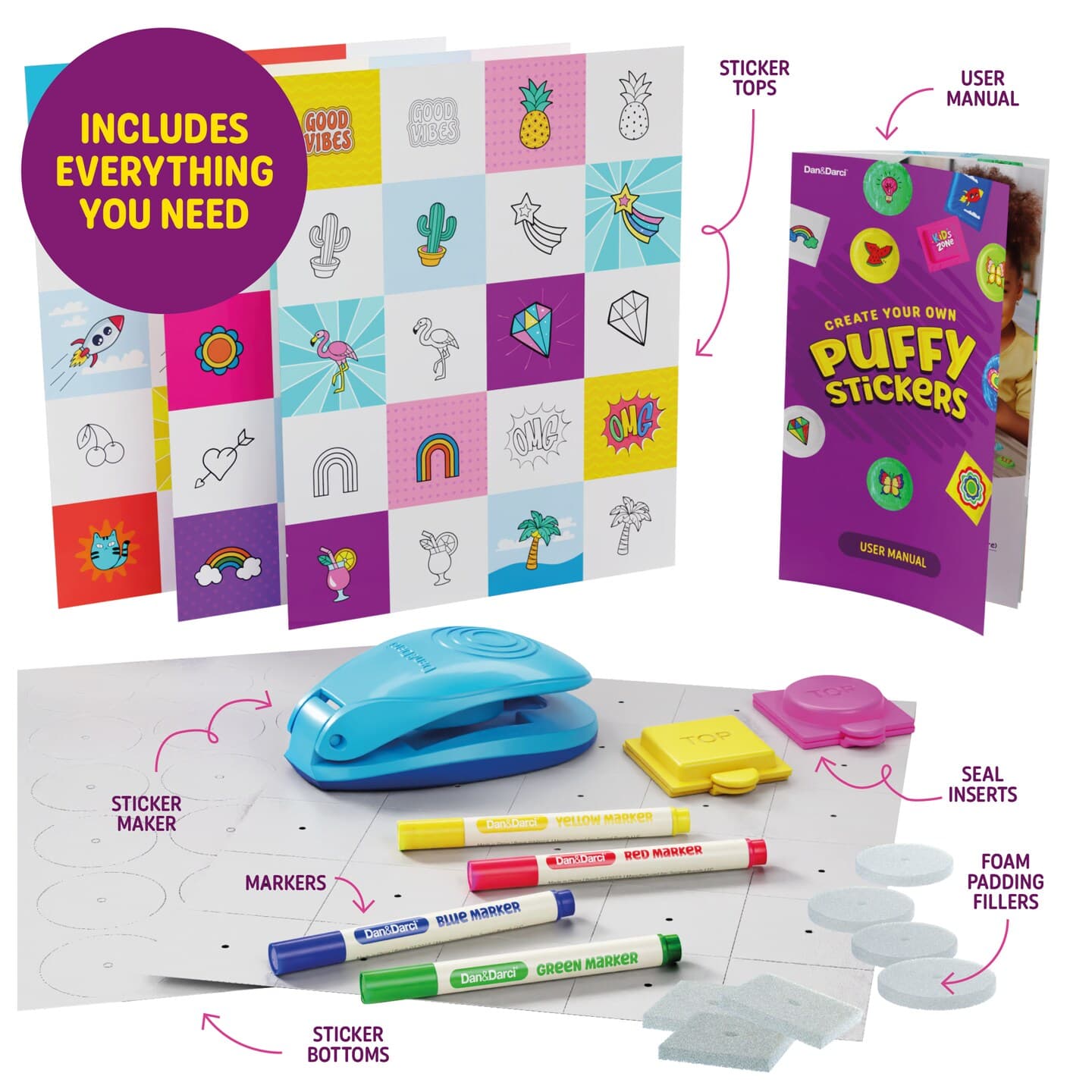 Puffy Sticker Maker Kit for Kids - Make Your Own 3D Stickers - Create DIY Squishy Arts and Crafts - Easter Craft Kits for Girls & Boys Ages 6-10 - Birthday Gift Ideas Age 6 7 8 9 10 Year Old Gifts thumbnail 2