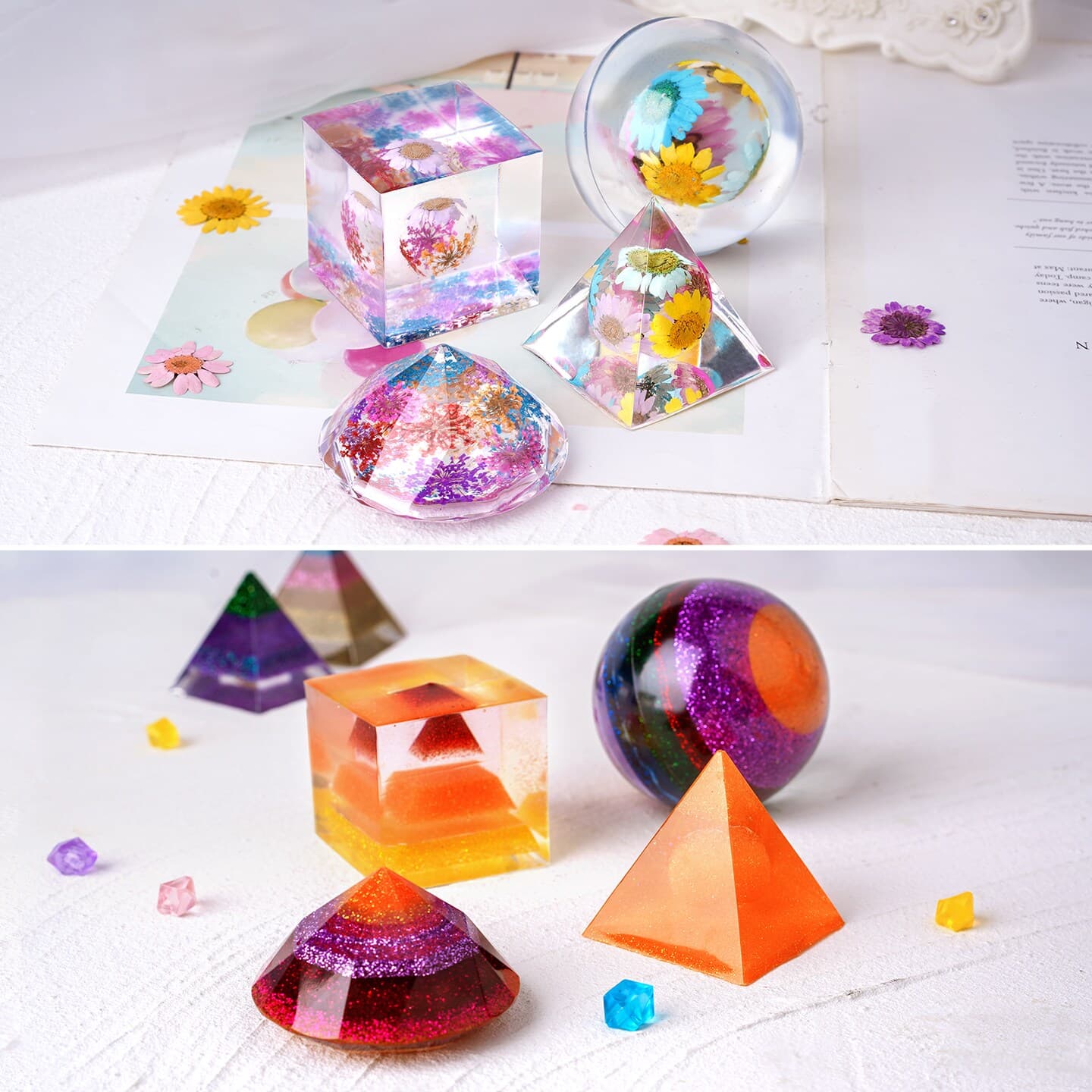 LET'S RESIN Epoxy Resin Kits and Molds Complete Set, 16oz Resin Art Kit with Silicone Molds, Pigment, Dried Flowers, Crafts for Adults, Beginners, Art Supplies for DIY Lovers, DIY Gift for Women thumbnail 6