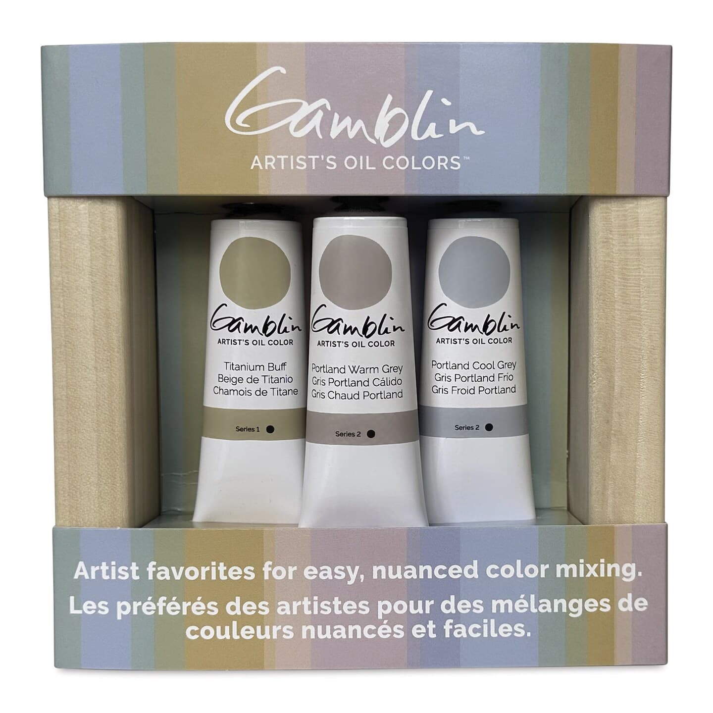 Gamblin Artist's Oil Color - Set of 3, Grey, 37 ml Tubes - Image 1