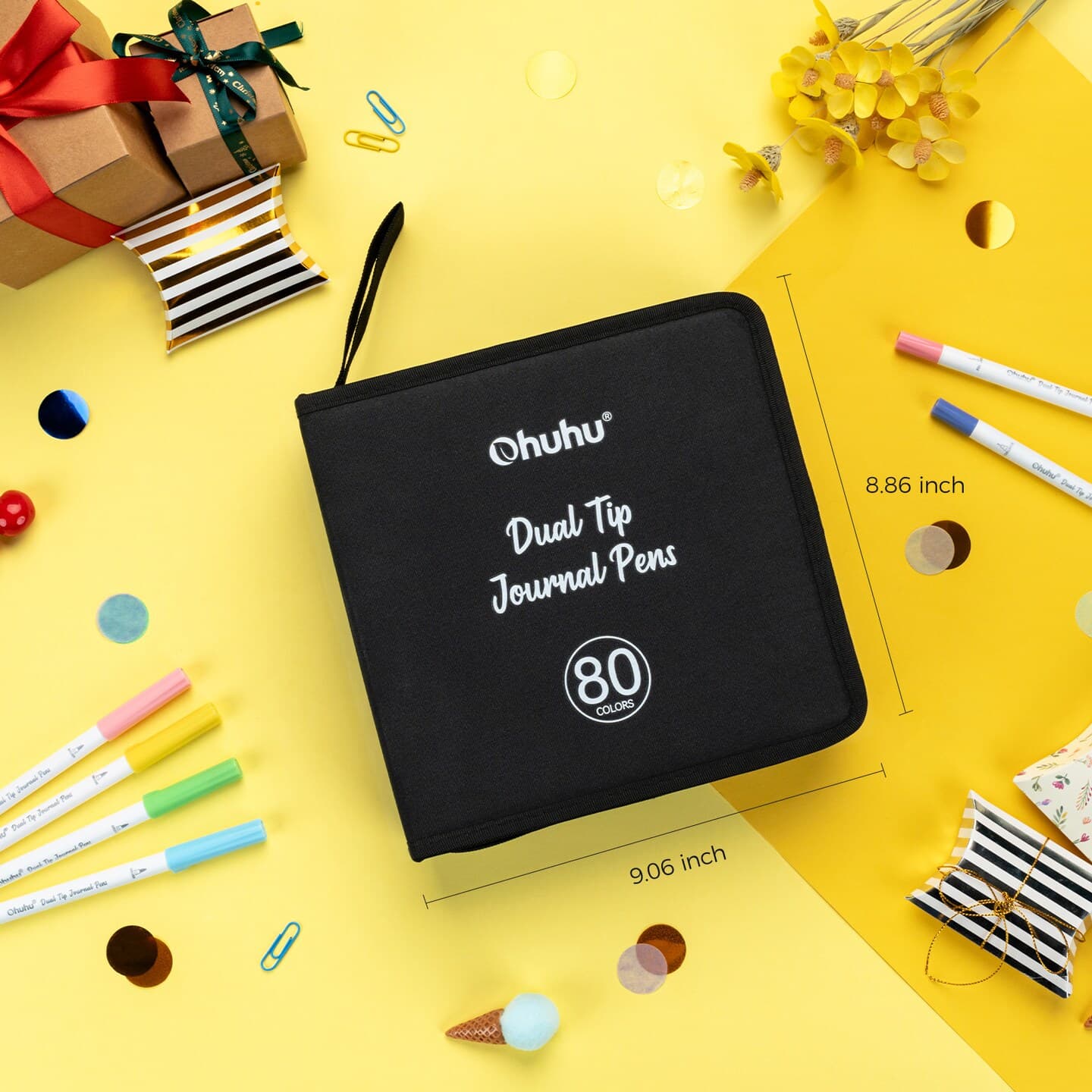 Ohuhu Markers for Adults Coloring Books 80 Colors Coloring Markers Pens for Journaling Water-Based Dual Tips Extra Fine & Brush Art Markers for Calligraphy Lettering Card-making thumbnail 6