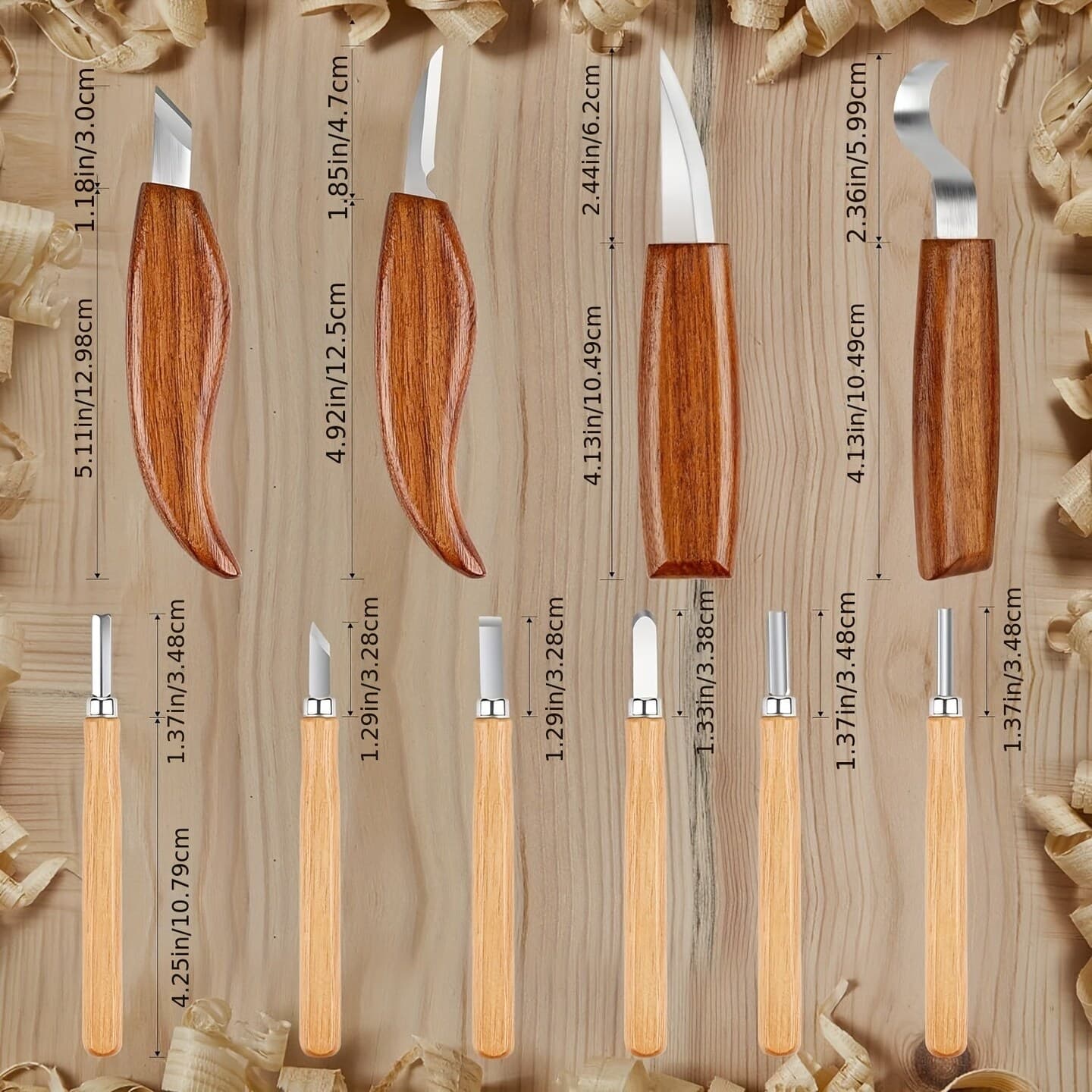 Wood Carving Kit 26pcs, Wood Carving Tools Hand Carving Knife Set with Anti-Slip Cut Resistant Gloves thumbnail 6