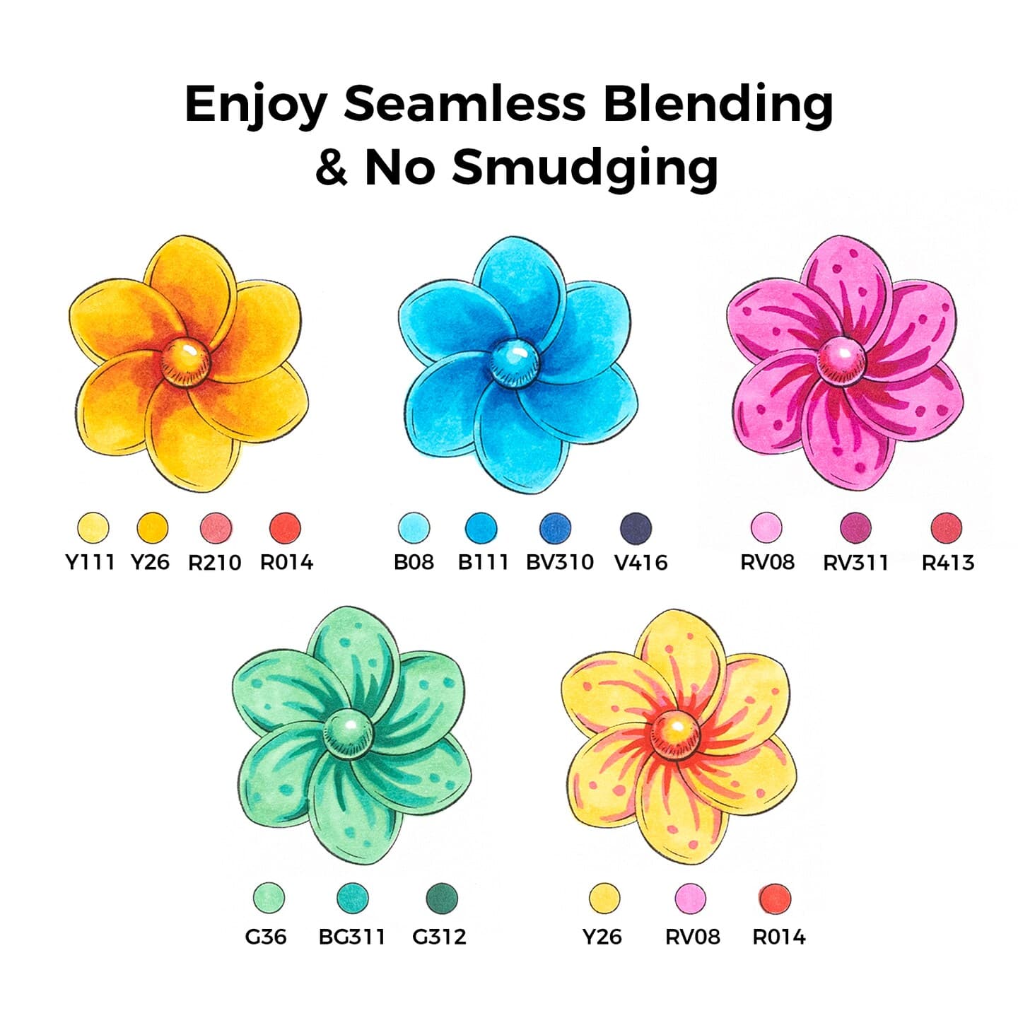 Ohuhu Alcohol Markers Brush Tip: 48-Color Double Tipped Art Marker Set for Artist Adults Coloring Illustrations - Honolulu/ Honolulu B -Brush & Chisel/ Brush & Fine -Refillable thumbnail 3