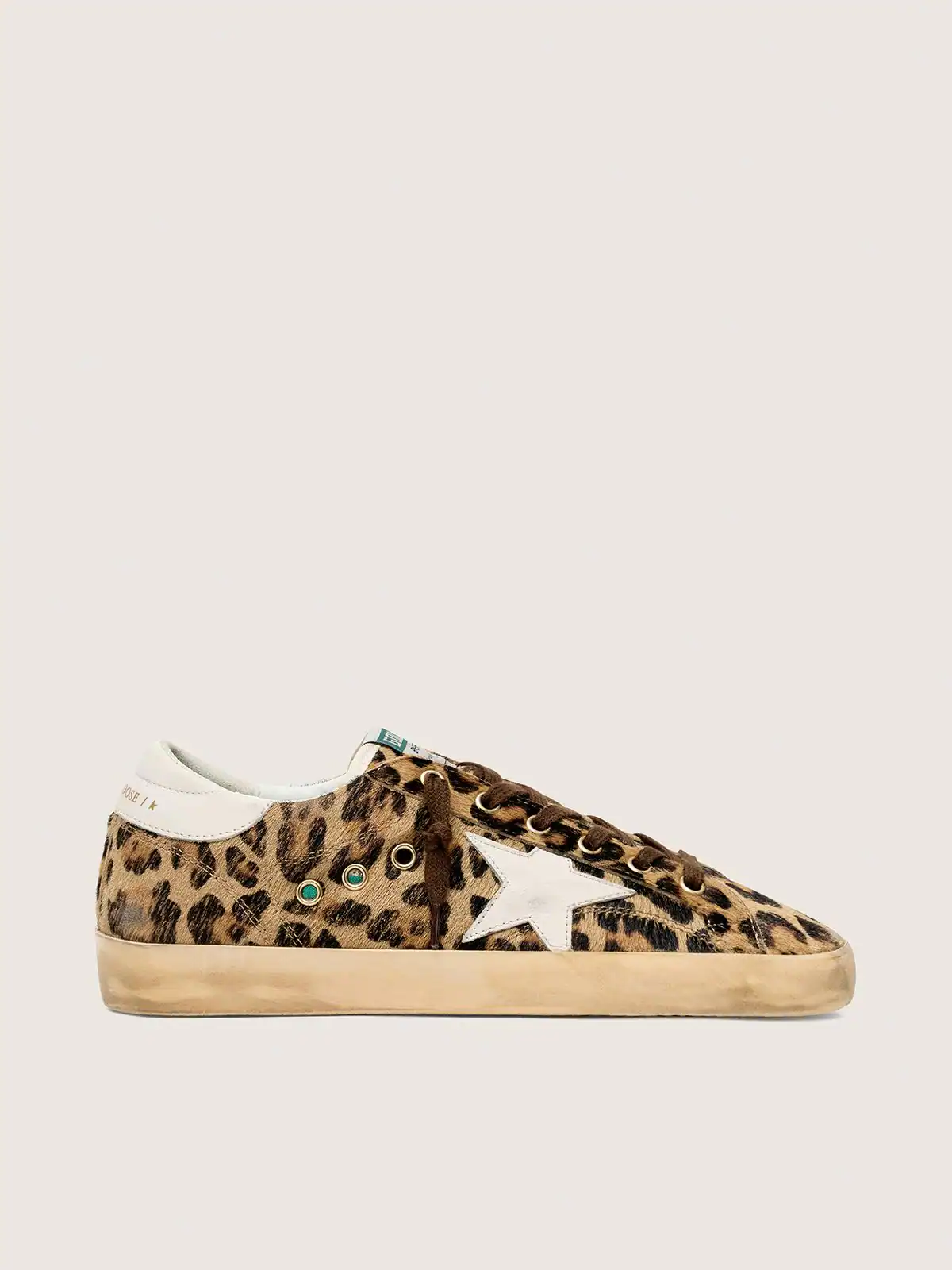 Women’s Super-Star LTD in leopard-print pony skin with leather star and heel tab - Image 1