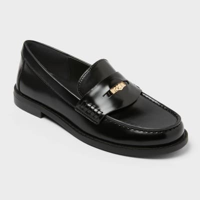 Women’s Phyllis Penny Loafers with Memory Foam Insole – A New Day™ Black 8