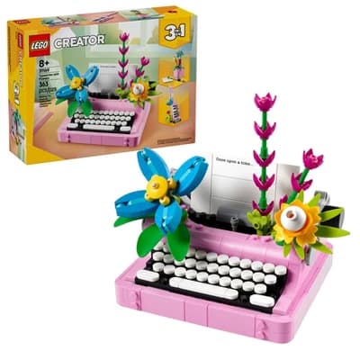 LEGO Creator 3 in 1 Typewriter with Flowers Building Toy with 3 Options Flowerpot or Keytar 31169 - Image 1