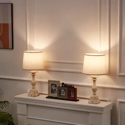 Erommy Table lamp Set of 2,Nightstand Lamps for Living Room Bedroom - Image 1