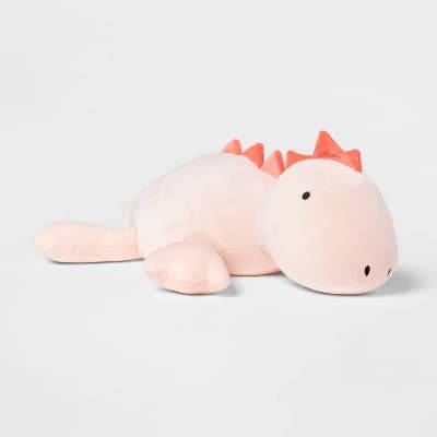 Dinosaur Weighted Plush Kids' Throw Pillow Pink - Pillowfort™ - Image 1