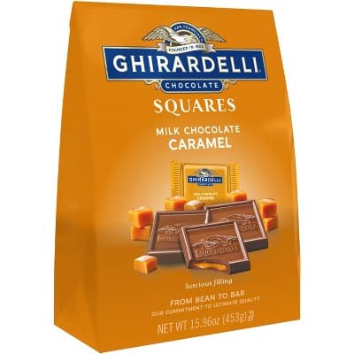 Ghirardelli Milk Chocolate Candy SQUARES with Caramel Filling - 15.96oz