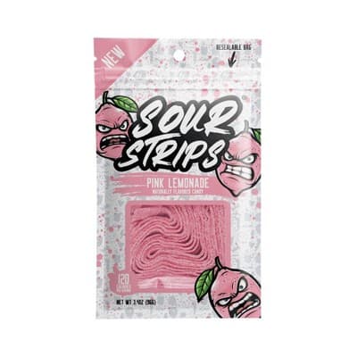Sour Strips Pink Lemonade Candy - 3.4oz - Image 1