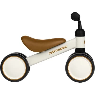 Retrospec Bicycles Cricket Mini 6" Kids' Balance Bike - Eggshell: Adjustable Handlebar & Seat, Steel Frame, 12-24 Months - Image 1