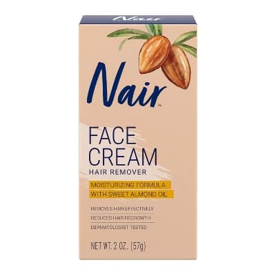 Nair Moisturizing Facial Hair Removal Cream with Sweet Almond Oil - 2.0oz - Image 1