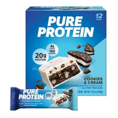 Pure Protein 20g Protein Bar - Cookies & Cream - 12pk