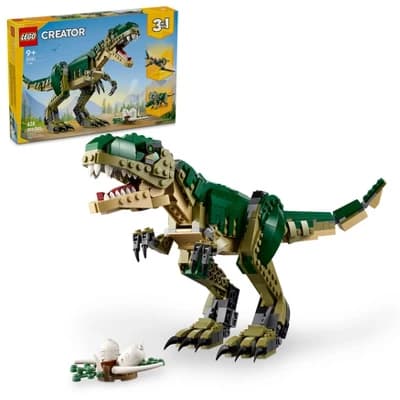 LEGO Creator 3in1 T. rex Dinosaur Toy for Kids, Animal Toy 31151 - Image 1
