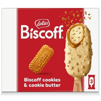 Biscoff White Chocolate Frozen Big Bars - 3ct