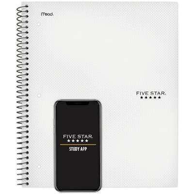 Five Star 130 sheet College Ruled 1 Subject Spiral Notebook White - Image 1