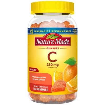Nature Made Immune Support Gummies with Vitamin C 250mg Per Serving - Tangerine Flavored - 150ct - Image 1