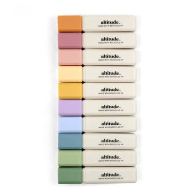 Altitude 10pk Mini Highlighters 5.0mm Multicolor Ink - Image 1