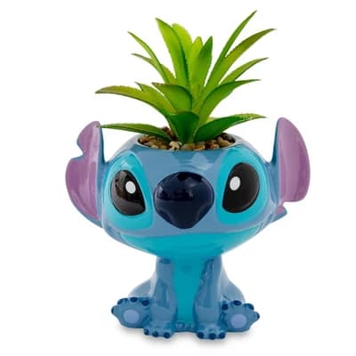 Silver Buffalo Disney Lilo & Stitch Full Body 5-Inch Ceramic Planter with Artificial Succulent - Image 1
