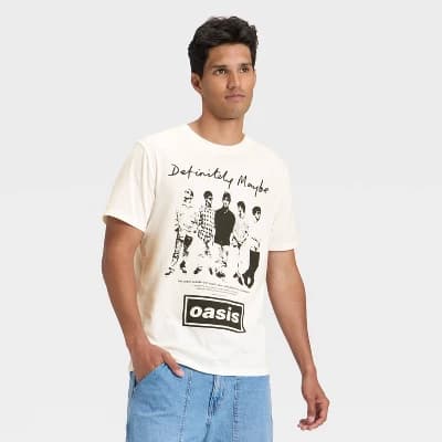 Men's Oasis Short Sleeve Graphic T-Shirt - Goodfellow & Co™ Off-White M - Image 1