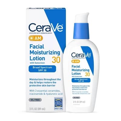 CeraVe Face Moisturizer with Sunscreen, AM Facial Moisturizing Lotion for Normal to Dry Skin - SPF 30 - 3 fl oz​​ - Image 1