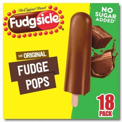 Fudgsicle No Sugar Added Original FudgePops - 18pk