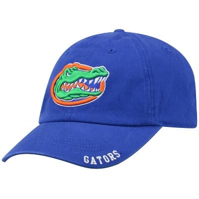NCAA Florida Gators Captain Unstructured Washed Cotton Hat: University of Florida Adjustable Baseball Cap