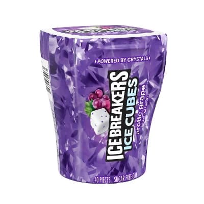 Ice Breakers Ice Cubes Arctic Grape Sugar Free Gum - 40ct - Image 1