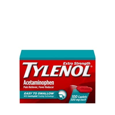 Tylenol Extra Strength Acetaminophen - Easy to Swallow Pain Reliever Caplets - 100 ct - Image 1