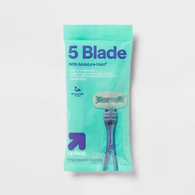 Moisturizing Body 5-Blade Disposable Razors - 2ct - up&up™ - Image 1