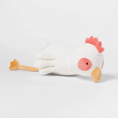 Chicken Weighted Plush Kids' Throw Pillow White - Pillowfort™ - Image 1