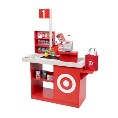 Target Toy Checklane: Pretend Shopping Accessories, Play Money, Toy Cash Register, Batteries Required, Ages 3+ - Image 1