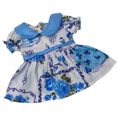 Doll Clothes Superstore Blue Flower Dress Fits 14 Inch Baby Alive And Little Baby Dolls