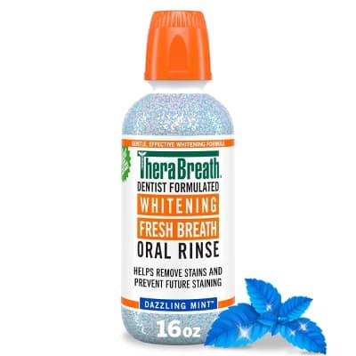 TheraBreath Whitening Mint Mouthwash - Dazzling Mint - 16 fl oz - Image 1