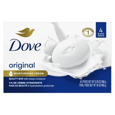 Dove Beauty White Deep Moisture Beauty Bar Soap - 4pk - 3.75oz each - Image 1