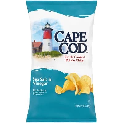 ⭐️Cape Cod Potato Chips Sea Salt and Vinegar Kettle Chips - 7.5oz - Image 1