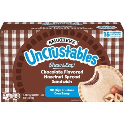 Smucker's Uncrustables Chocolate Flavored Hazelnut Spread Frozen Sandwich - 27oz/15ct - Image 1