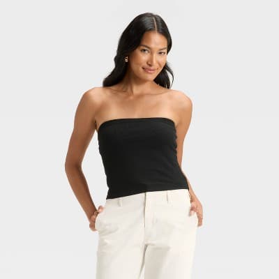 Women's Tube Top - A New Day™ Black M