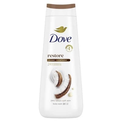 Dove Restore Body Wash - Coconut & Cocoa Butter 24hr Lotion-Soft Skin - 20oz - Image 1