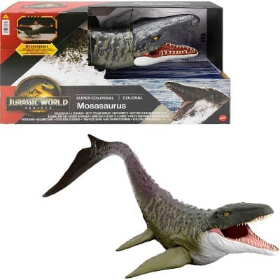 Jurassic World Rebirth Super Colossal Mosasaurus Action Figure, Dinosaur Toy - Image 1