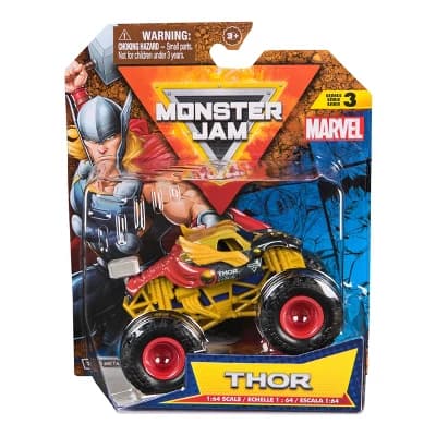 Monster Jam Marvel Official Thor Monster Truck - 1:64 Scale - Image 1