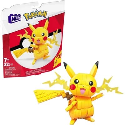 MEGA Pokémon Building Toy Kit Pikachu (211 Pieces) With 1 Action Figure - Image 1