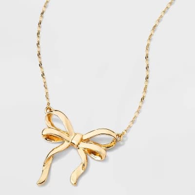 SUGARFIX by BaubleBar In The Loop Pendant Necklace - Gold: Zinc Statement Jewelry with Lobster Claw Clasp - Image 1