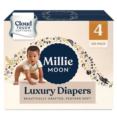 Millie Moon Luxury Disposable Diapers - Size 4 - 120ct - Image 1