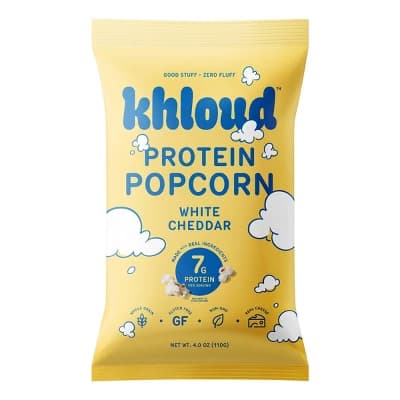 Khloud White Cheddar Protein Popcorn - 4oz - Image 1
